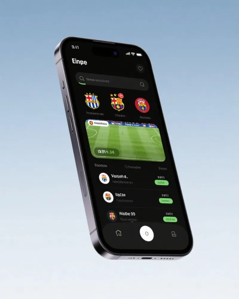 欧冠直播手机App界面展示